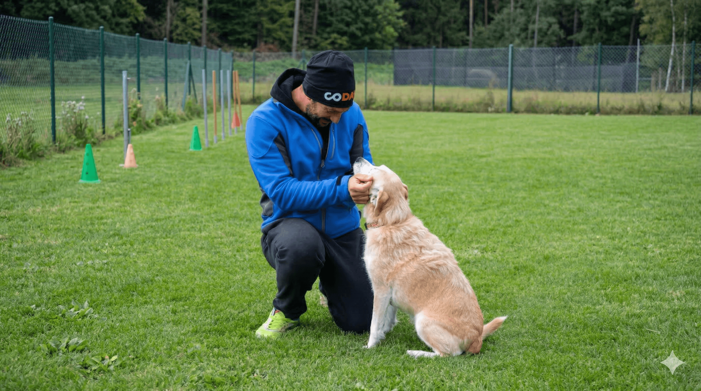 Educatore cinofilo con cane al Centro Cinofilo Codama di L'Aquila