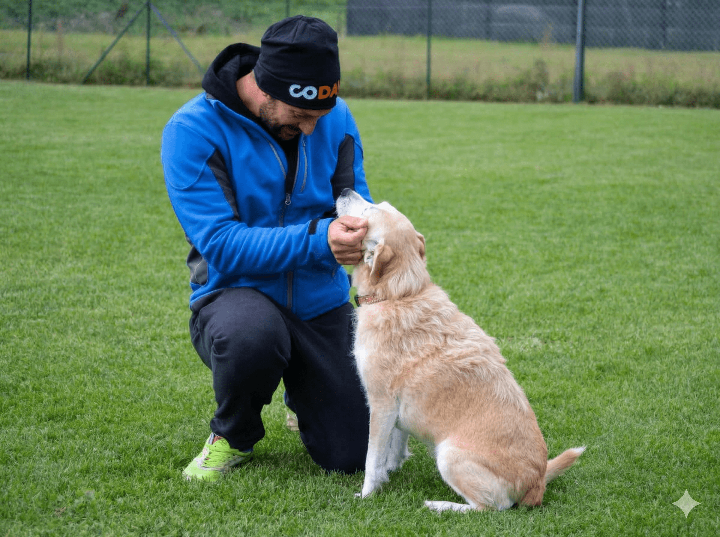 Educatore cinofilo con cane al Centro Cinofilo Codama di L'Aquila
